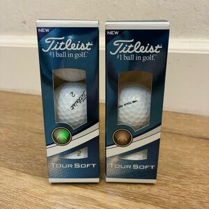 Titleist Tour Soft golf balls, 5 balls #2 (box opened, 5 new balls inside)